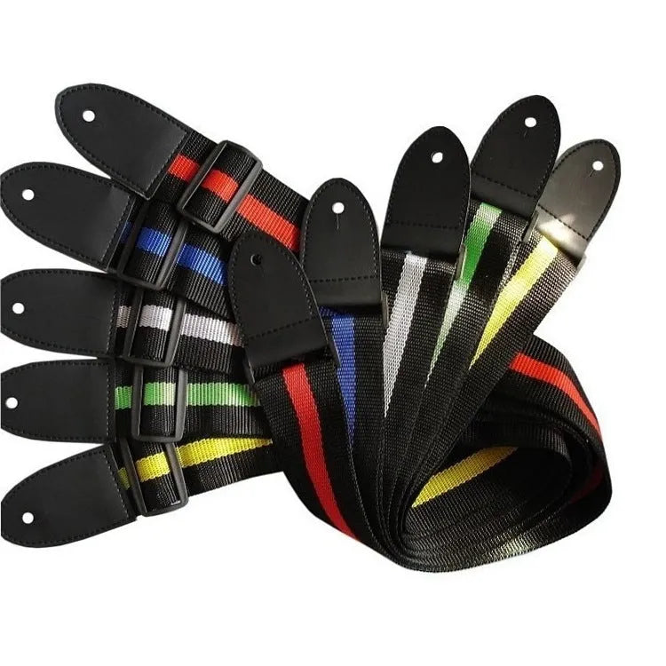 Woven crossbody musical instrument strap for guitars basses ukuleles in multiple colour options
