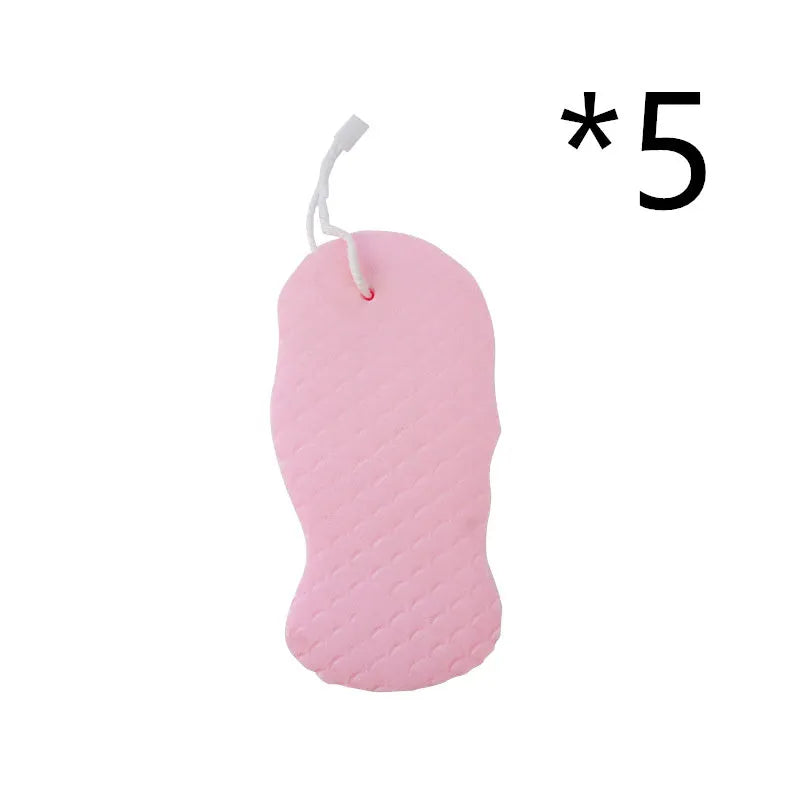 3D fish scale pattern bath sponge in white, grey, pink or light blue colours for gentle body exfoliation