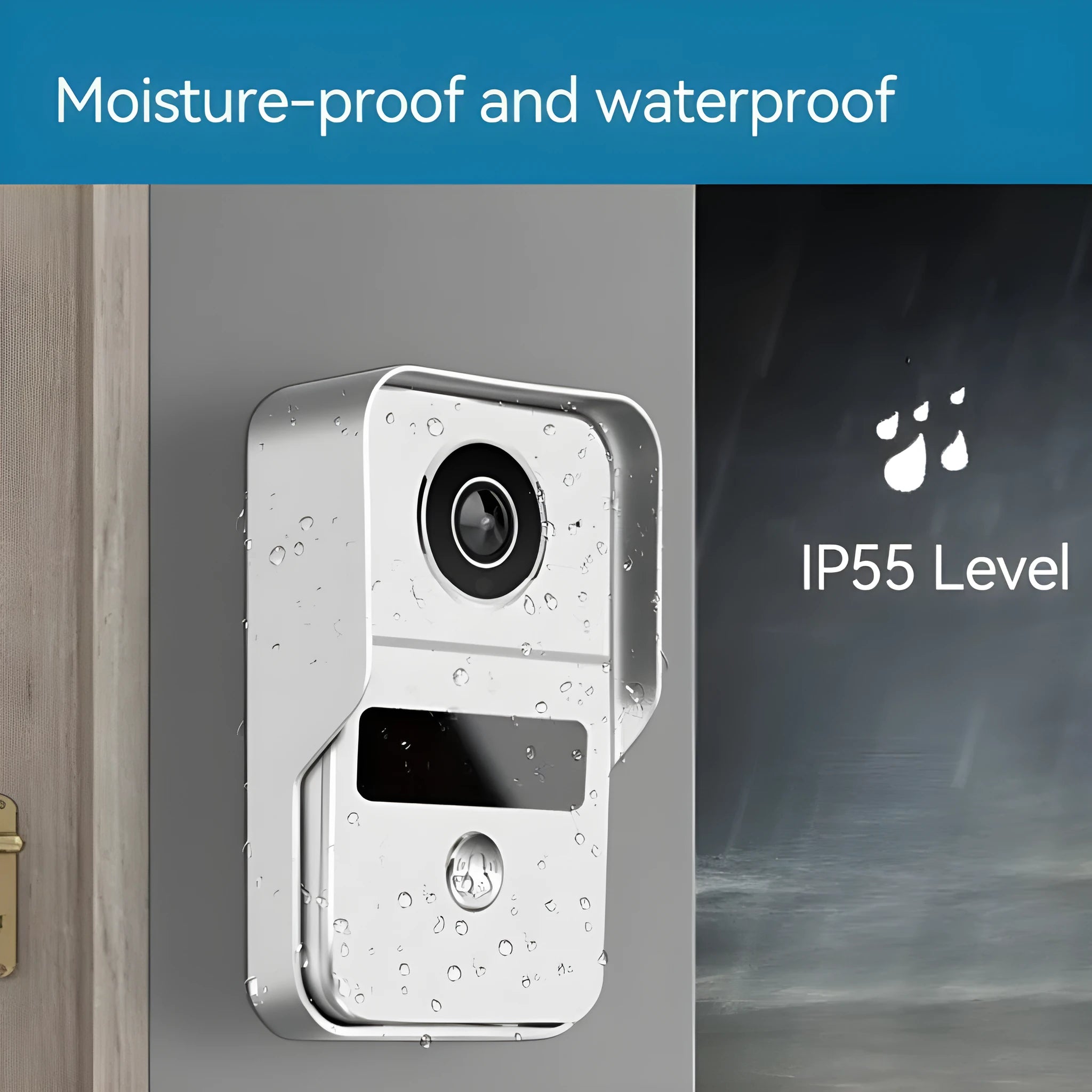10-inch video intercom doorbell system with outdoor camera unit and indoor display monitor