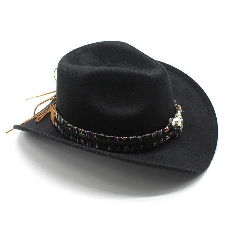 Western-style cowboy hat with a bell crown, shown in multiple colour options.