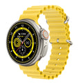 K9 smart watch with round screen and silicone strap showing NFC payment and health tracking features