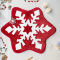 Square Christmas carpet with printed festive pattern on soft polyester fibre in 60cm or 80cm size