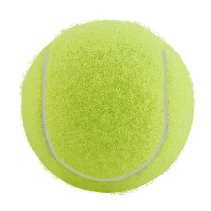 6.3 cm diameter rubber dog tennis ball toy in multiple colours including blue, green, pink, and orange