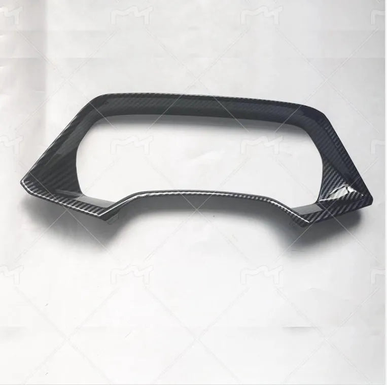 BMW X5L dashboard decorative frame in carbon fibre or peach wood finish with adhesive installation
