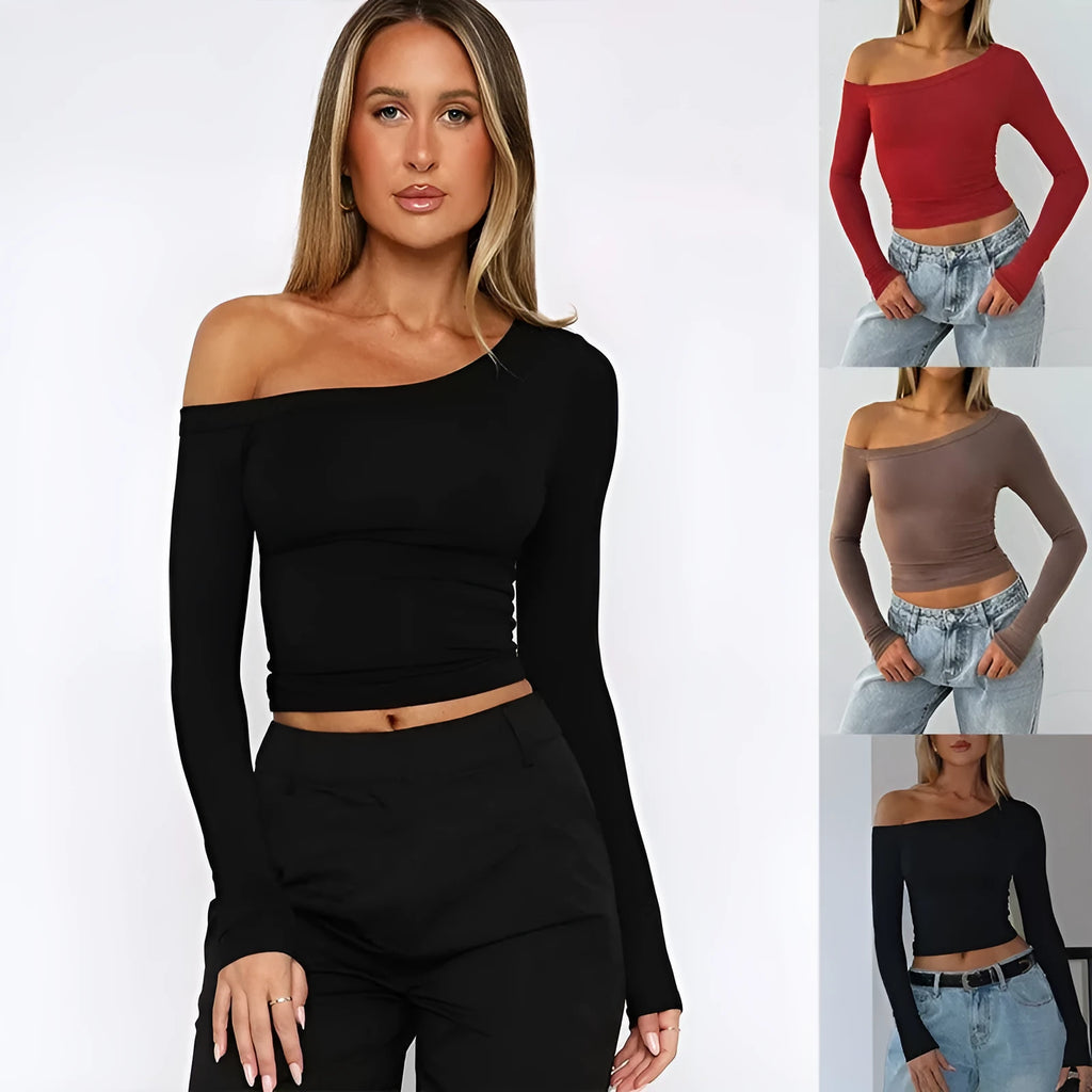 Women's slim fit long sleeve cardigan in black with cross shoulder strap detail