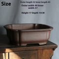 Purple sand rectangular bonsai flower pot with modern simple design