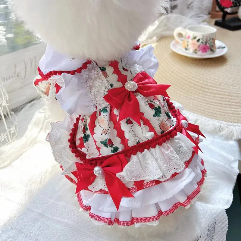 Rabbit skirt design princess style dog dress for small breed dogs