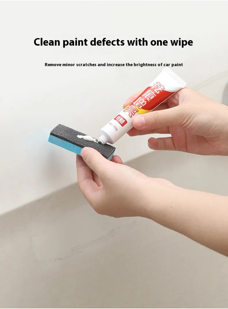 Car repair wax kit containing scratch removal grinding A wax, brightening B wax, and frosted sponge mop