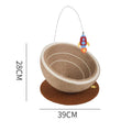 Large integrated cat scratching basin with starlight sisal nest design showing flannel and sisal rope surfaces