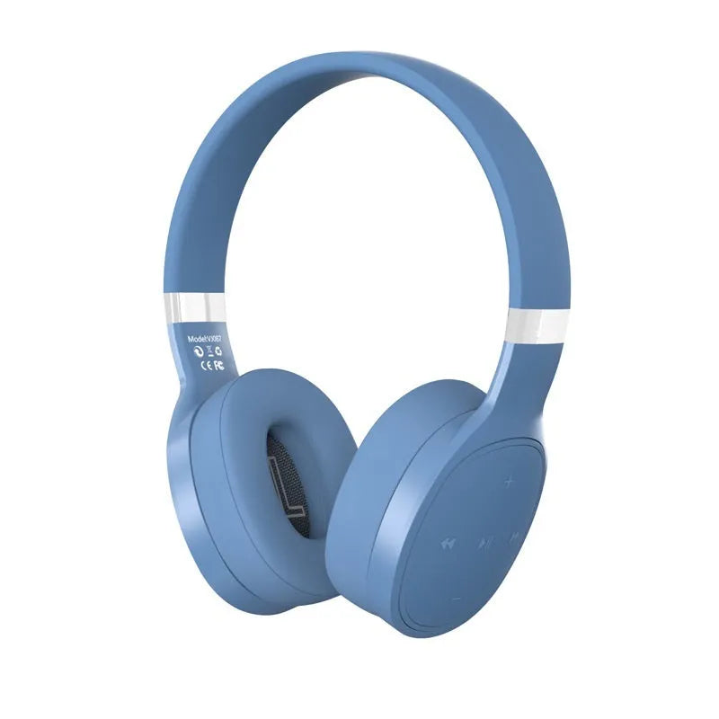 Folding wireless sports Bluetooth headset in black, showing collapsible earcup design