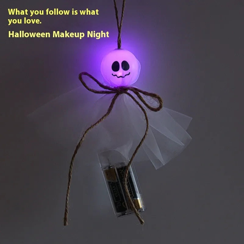 Halloween LED lighting chain with 20 ghost-shaped lights powered by battery box