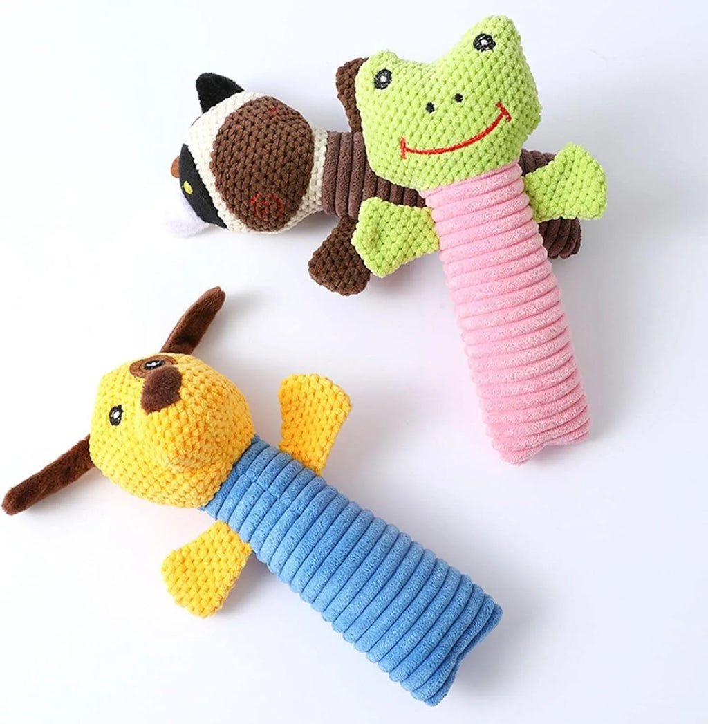 Stuffed animal shape dog squeaky chew toy for small medium large breeds