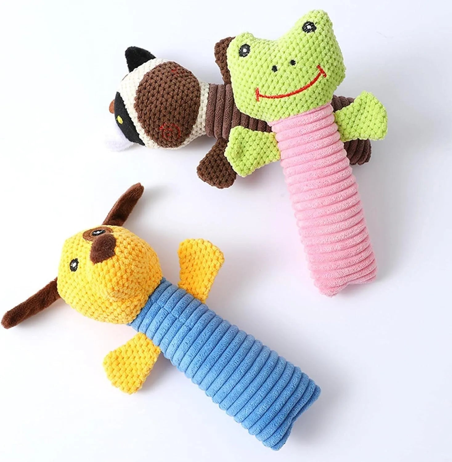 Stuffed animal shape dog squeaky chew toy for small medium large breeds
