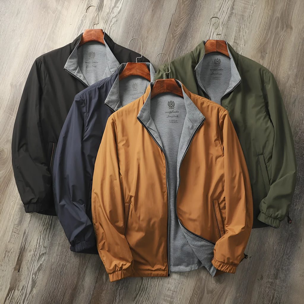 Men's stand collar business casual jacket in polyester available in multiple colours and sizes
