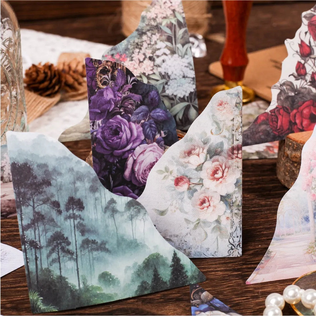 Pack of colourful DIY bookmarks and hand account notes with printed designs in six colour variations.