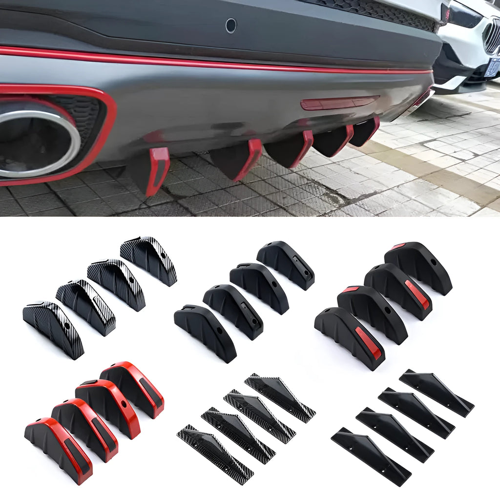 15cm universal triangle rear spoiler in ABS plastic with carbon fibre finish for general motors vehicles