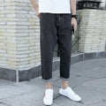 Men's loose straight leg cotton jeans in black and blue colour options