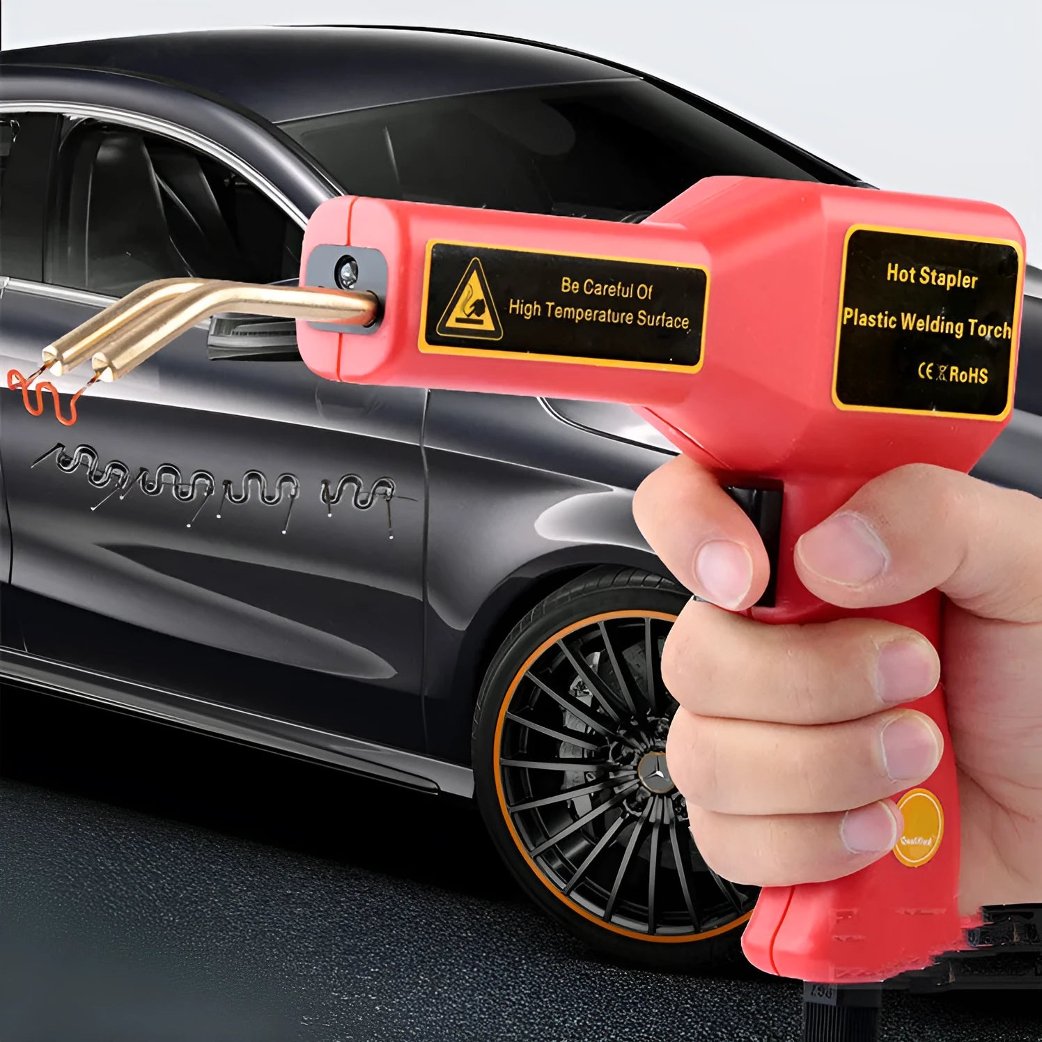 Plastic repair welding gun CR-307 with LED light and power cord for car bumper body fusion repair