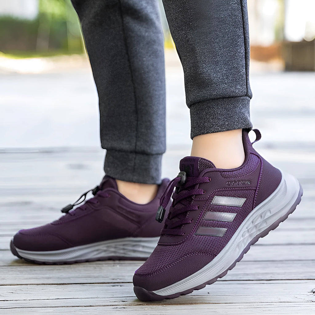 Elastic band mesh mom shoes in multiple colours with slip-on design for men and women