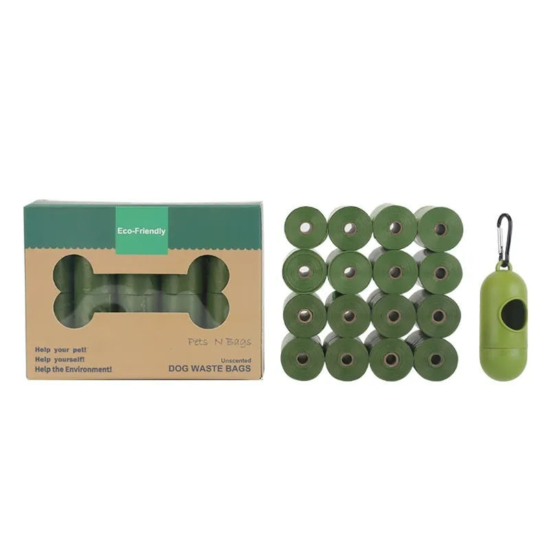 EPI environmentally friendly degradable pet waste bags in various colours with dispenser options