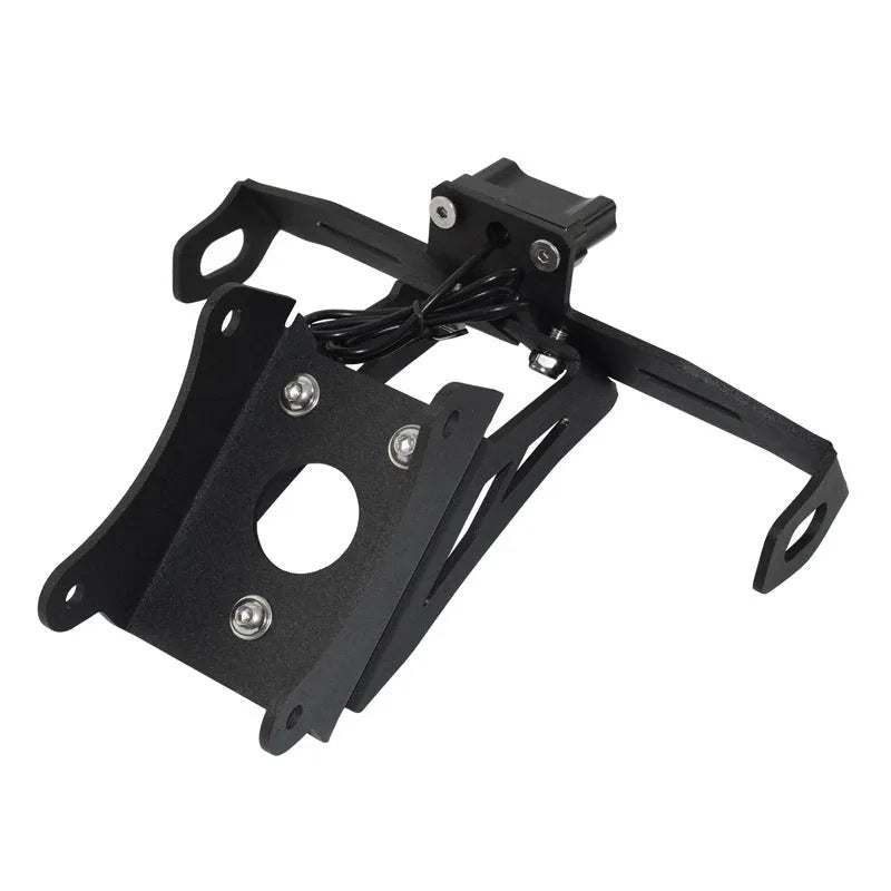 Black aluminium alloy license plate bracket for Honda motorcycles with short tail modifications