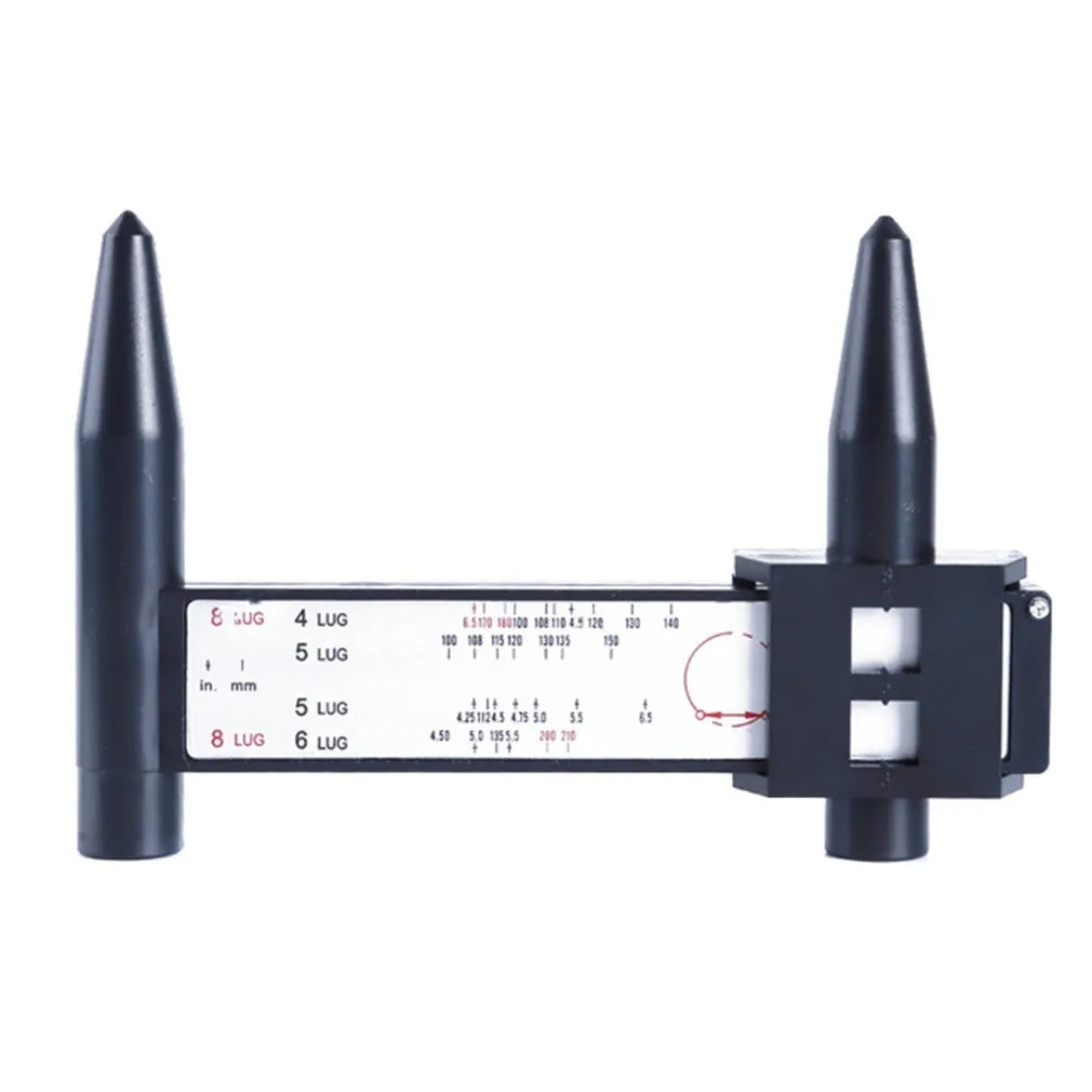 Digital hole distance measuring tool with electronic display for wheel hub modification projects