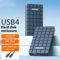 Aluminium USB4 hard disk box for solid state drives with compact 50mm design