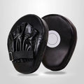 Boxing punch mitts for Muay Thai training in curved and flat PU hand target styles