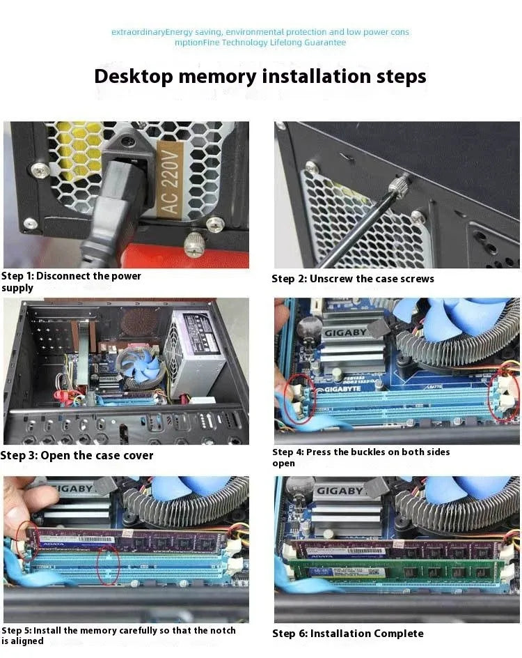 Desktop DDR3 4GB 1600MHz RAM memory module with 240-pin connectors