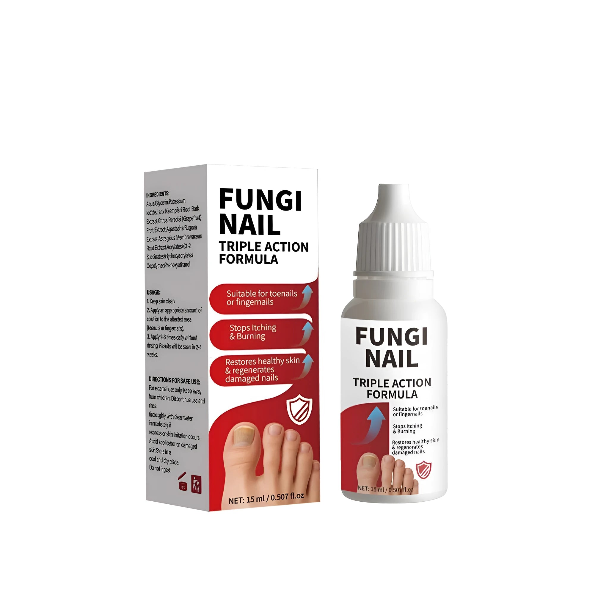 15ml tube of anti-fungal nail repair and strengthening solution with plant extracts.