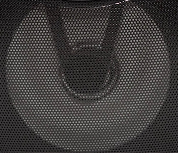 Portable Bluetooth speaker in black, blue, or pink colours showing USB port and SD card slot