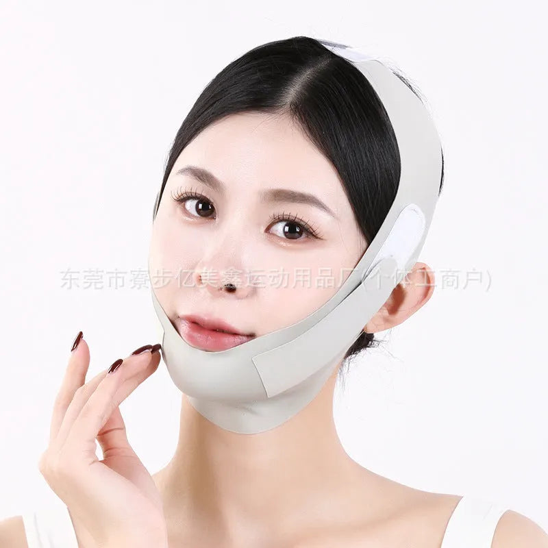 Small V face shaping mask with graphene infusion in green and purple colour options for facial lifting