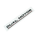Model 3 bumper sticker with performance lettering in black and red stripe design