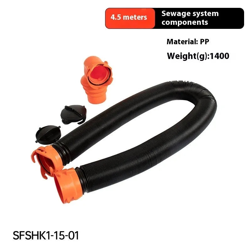 90 degree sewage hose rotary elbow joint connector for campervan caravan waste water drainage system