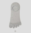 Modal cotton five-finger ultra-thin boat socks in black, dark grey, khaki, light grey and white colours