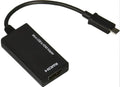Black DisplayPort to HDMI adapter cable with 12cm length connecting devices
