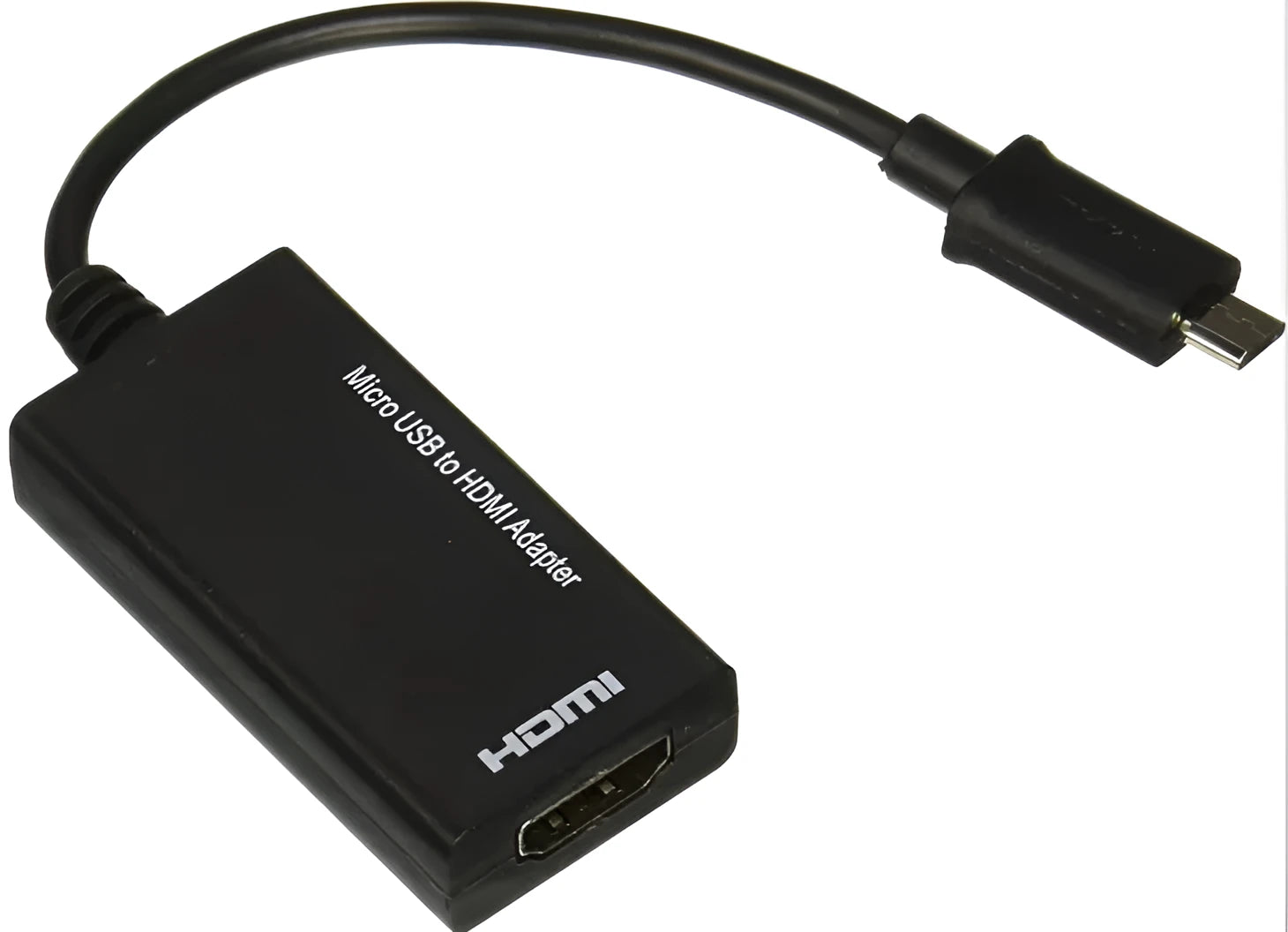 Black DisplayPort to HDMI adapter cable with 12cm length connecting devices