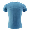 Polyester spandex sports t-shirt in red, black, or blue for running and basketball workouts