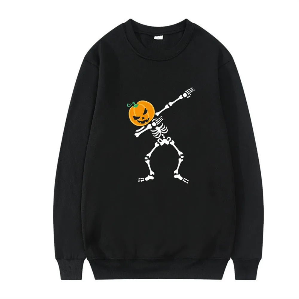 Women's printed crew neck long sleeve top in polyester cotton blend fabric for leisure wear