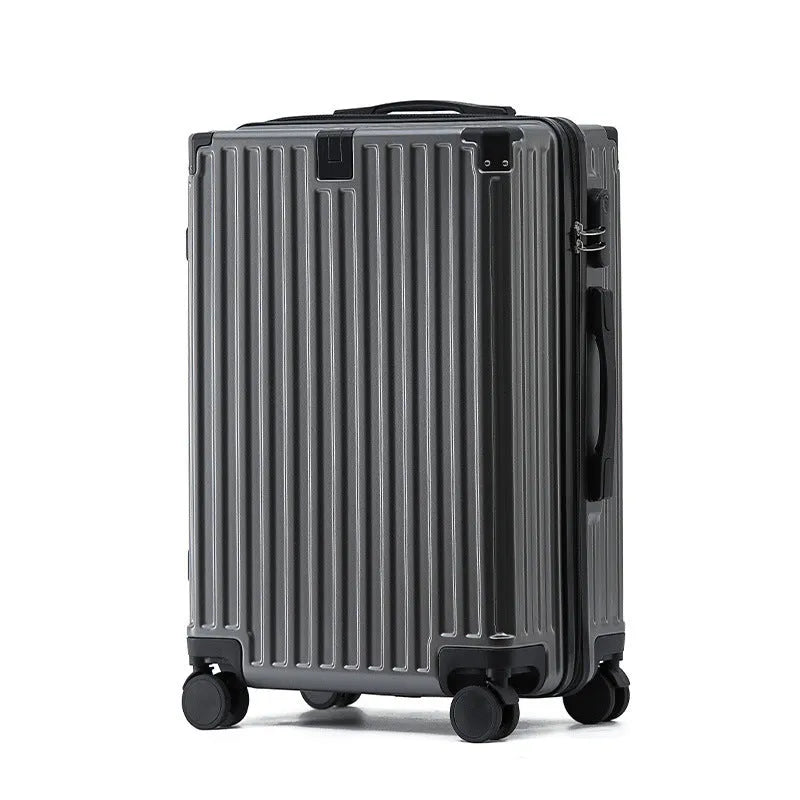 Aluminium frame luggage case in ABS PC material with universal wheels and organisational compartments