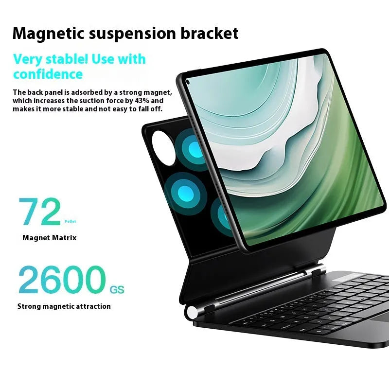 Miaocontrol magnetic wireless keyboard for Huawei MatePad 11 tablet in black colour