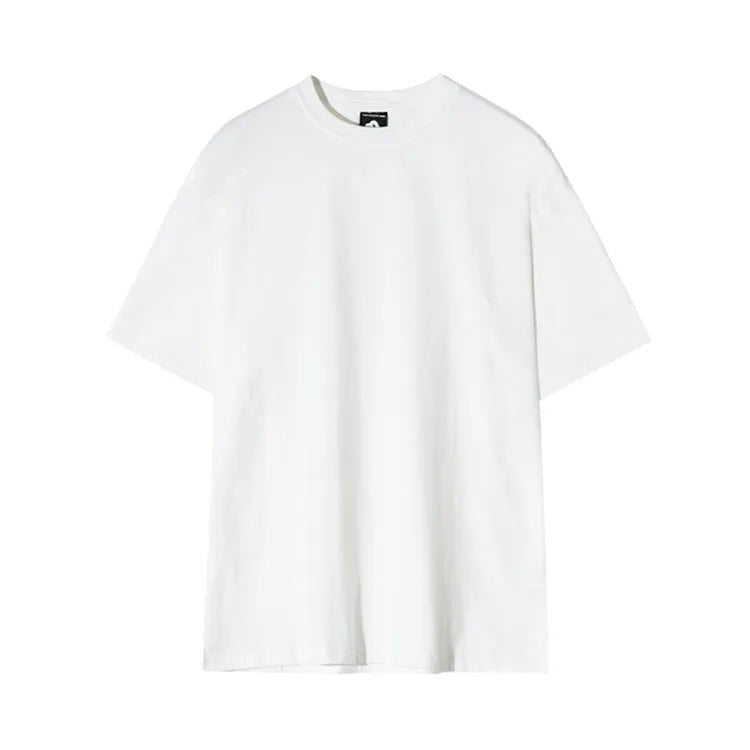 Cotton half sleeve t-shirt for men in slim fit available in black and white solid colours