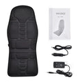 Black electric cervical massager with wireless remote control in OPP bag packaging
