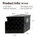 26-inch black aluminium alloy professional toolbox with T-casting design