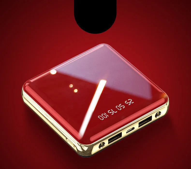 Cylindrical aluminium-shell mini power bank 20000mAh with multi USB ports in four colour options