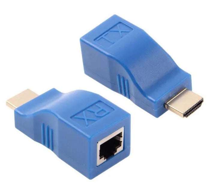 HDMI Extender transmitter and receiver units with CAT-5e/6 cable for 30-metre 1080P signal transmission