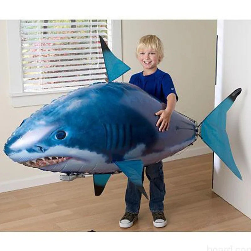 Remote control air swimming fish balloon with infrared controller, available in Shark and Clownfish styles