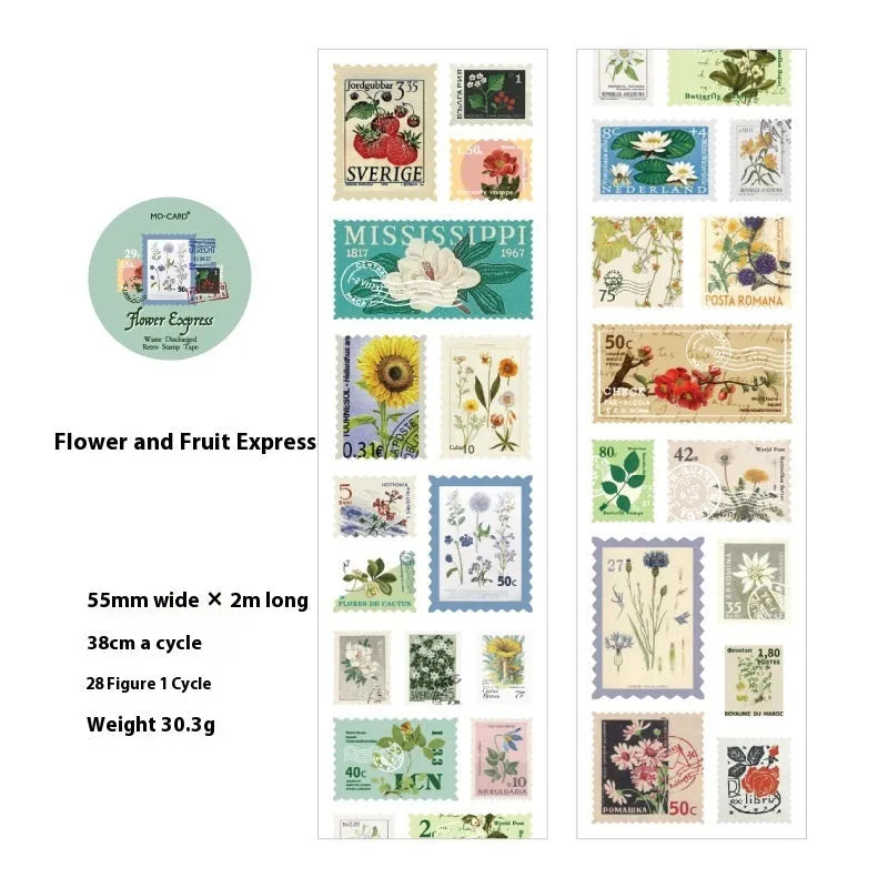 Roll of decorative coated paper stamp for DIY journals, showing butterfly pattern design.