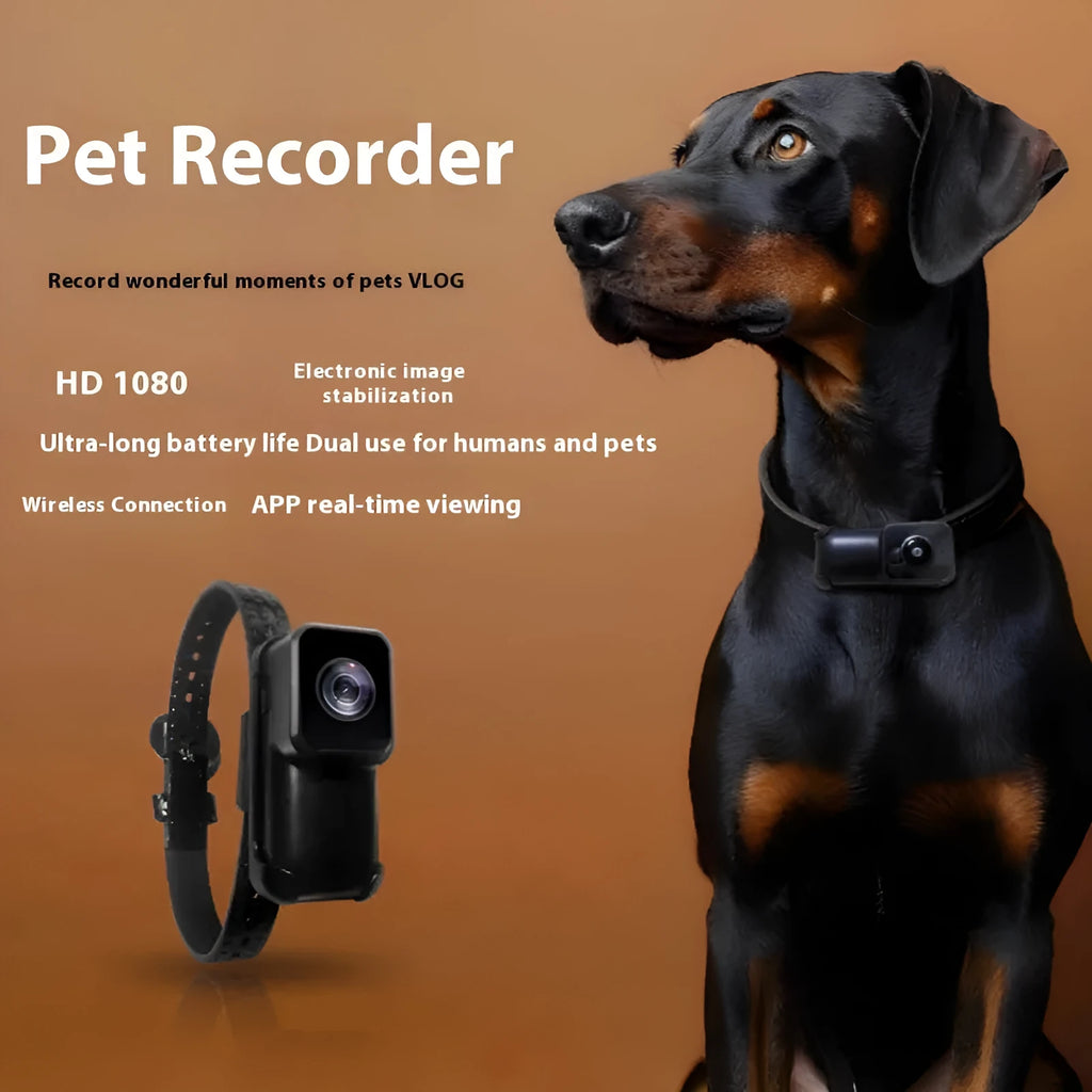Black WiFi camera neckband wireless recorder showing compact design with Type-C port