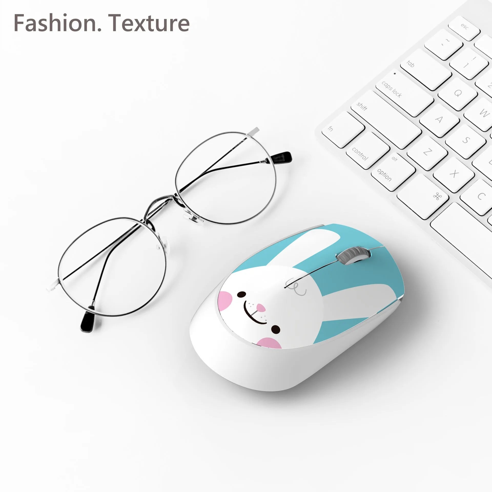 Compact wireless mouse with cartoon animal design for laptop computers